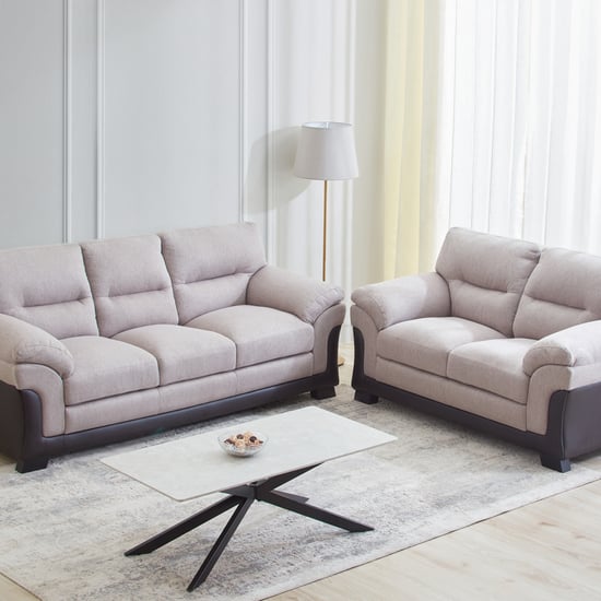 Helios Aries Fabric 3+2 Seater Sofa Set - Beige