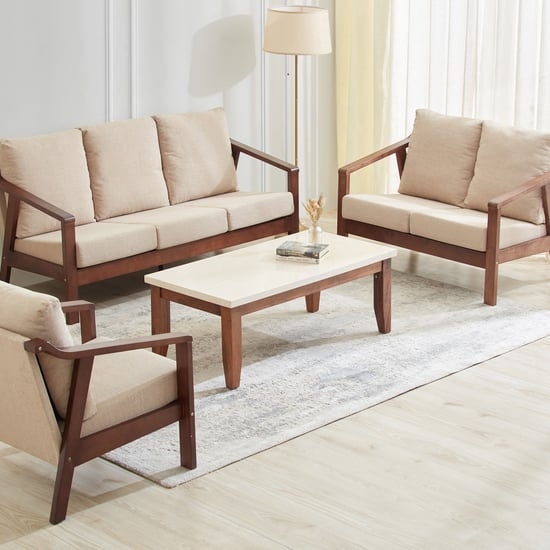 Helios Zara Fabric 3+2+1 Seater Sofa Set - Beige