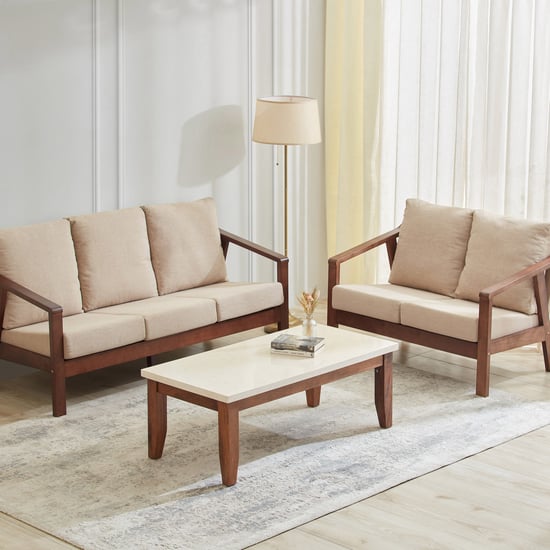 Helios Zara Fabric 3+2 Seater Sofa Set - Beige