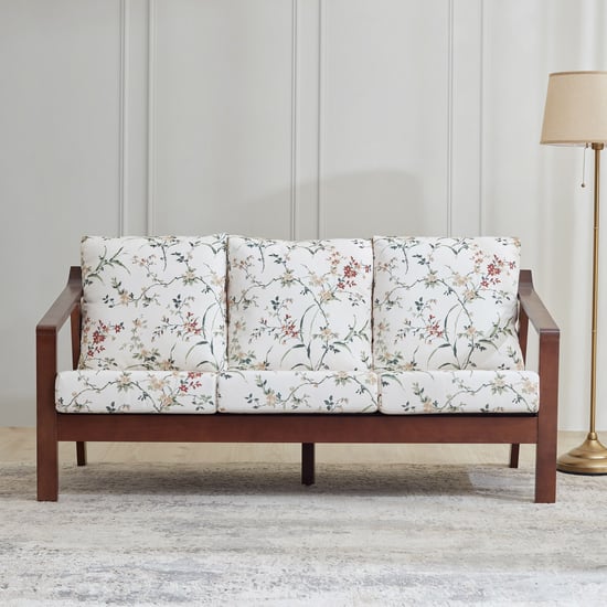 Helios Zara Fabric 3+2 Seater Sofa Set - White