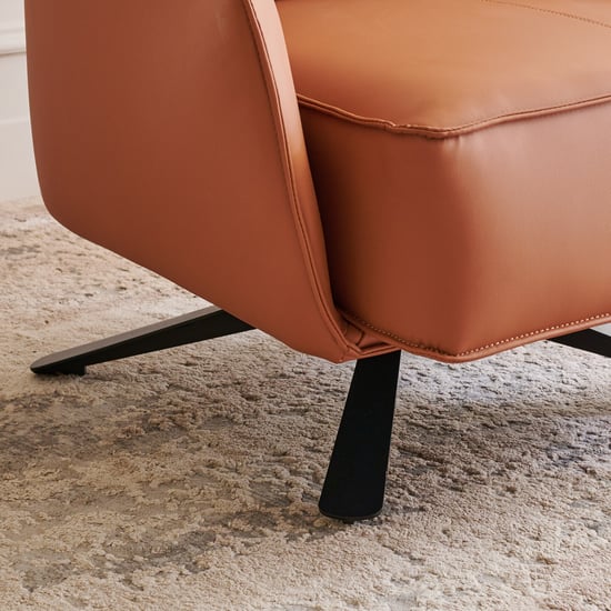 Mills Faux Leather Accent Chair - Tan
