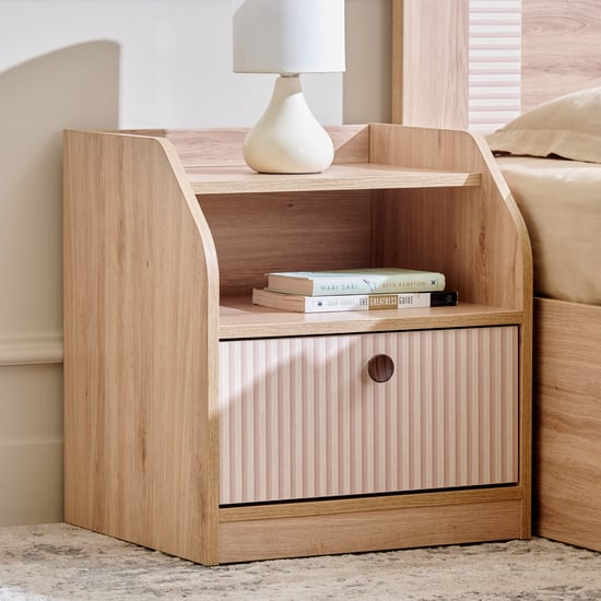 Lexus Bedside Table with Drawer - Oak