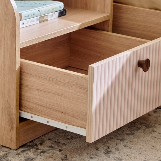 Lexus Bedside Table with Drawer - Oak