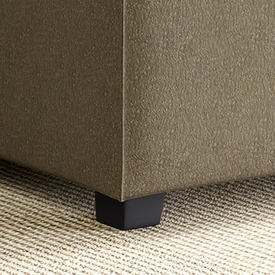 Helios Brigade Fabric 1-Seater Lounge Sofa with Cushion - Brown