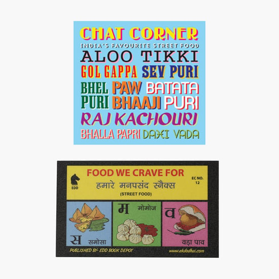 EK DO DHAI Set of 2 Foodie and Chat Corner Fridge Magnets