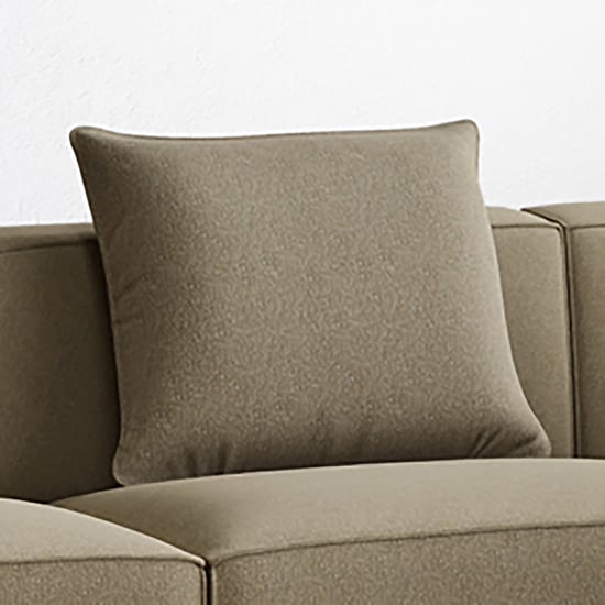 Helios Brigade Fabric 8-Seater Corner Sofa with Cushions - Brown