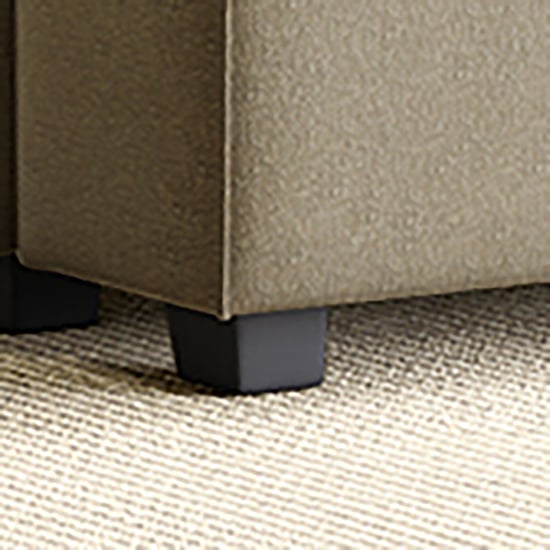 Helios Brigade Fabric 8-Seater Corner Sofa with Cushions - Brown