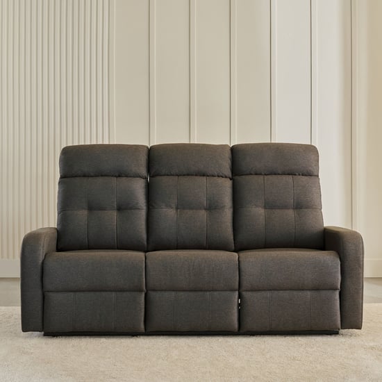 Helios Toledo Fabric 3+1 Seater Recliner Set - Brown