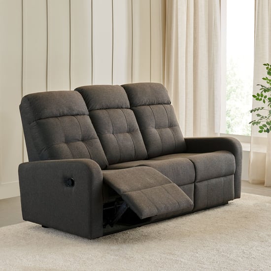 Helios Toledo Fabric 3+1 Seater Recliner Set - Brown