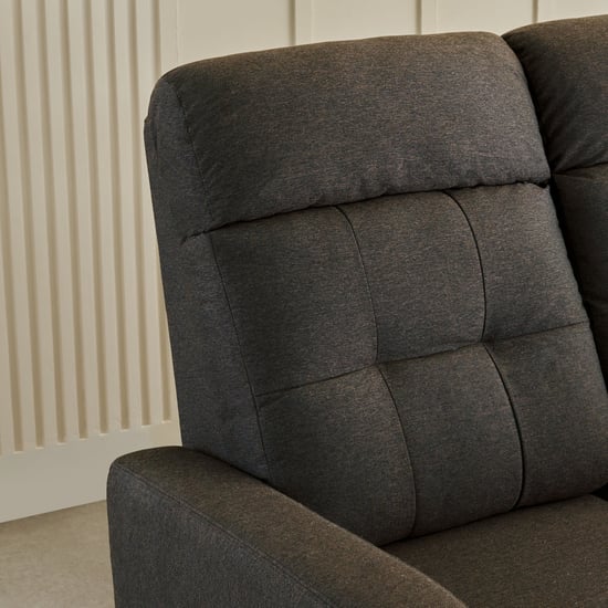 Helios Toledo Fabric 3+1 Seater Recliner Set - Brown