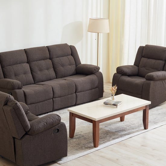 Helios Zurich 3+1+1 Seater Recliner Set - Brown