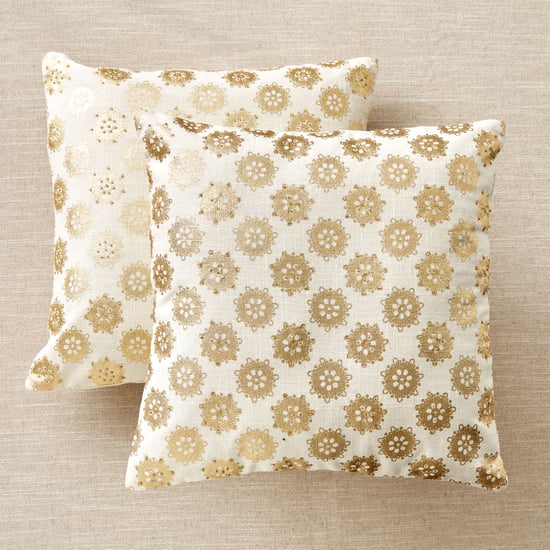 Celestial Set of 2 Foil Printed Cushion Covers - 40x40cm