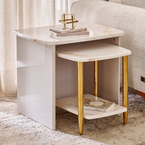 Vegas Nest of 2 Tables - Grey