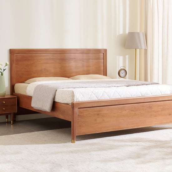 Amanda Jade Acacia Wood King Bed - Brown