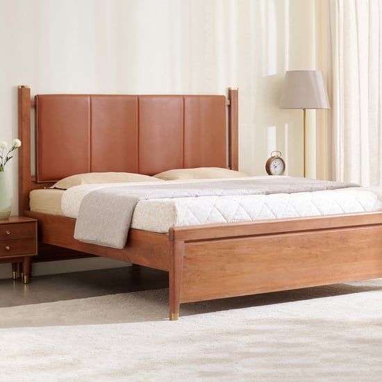 Amanda Opal Acacia Wood King Bed - Brown