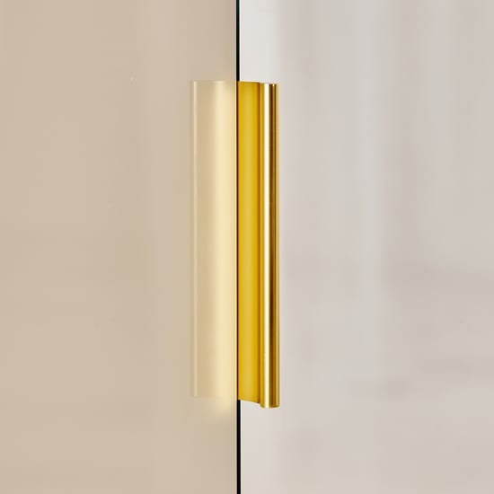 Modern Radiance 4-Door Wardrobe with Mirrors - Cream