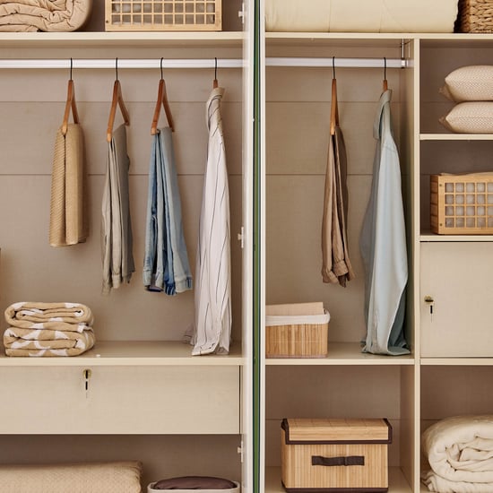 Modern Radiance 4-Door Wardrobe with Mirrors - Cream