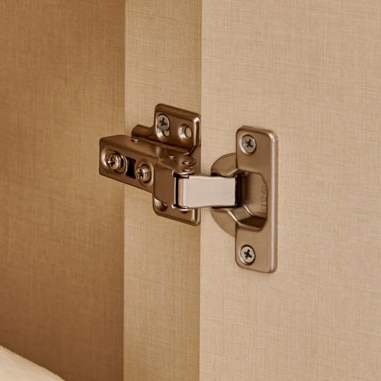Modern Radiance 4-Door Wardrobe with Mirrors - Cream
