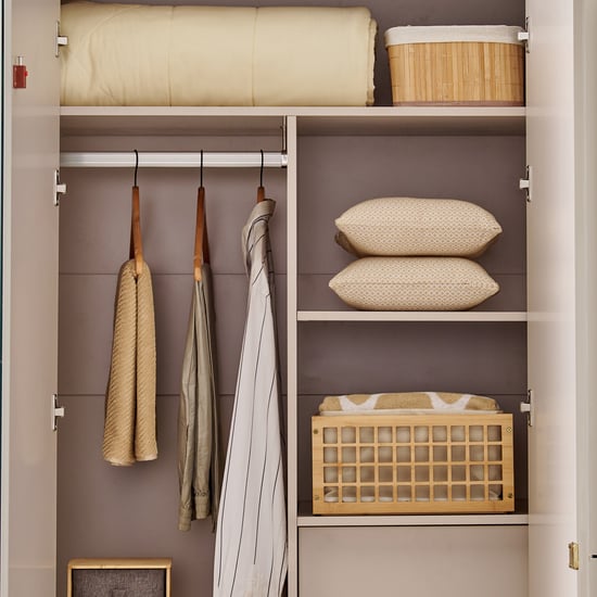 Vegas 2-Door Wardrobe with Mirror - Grey
