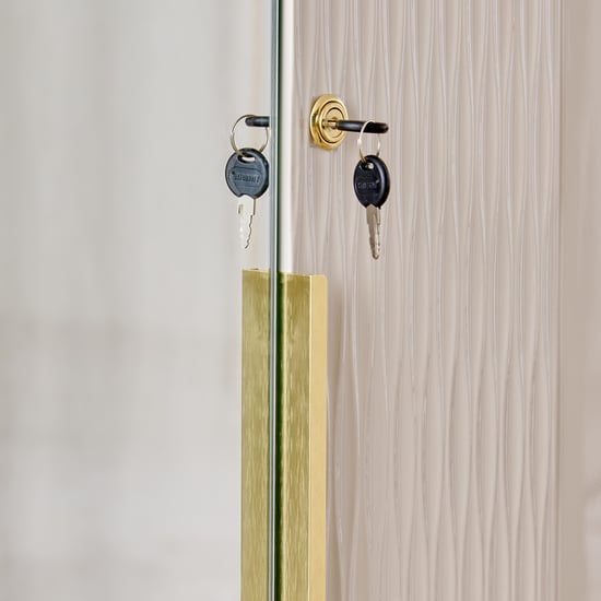 Vegas 2-Door Wardrobe with Mirror - Grey