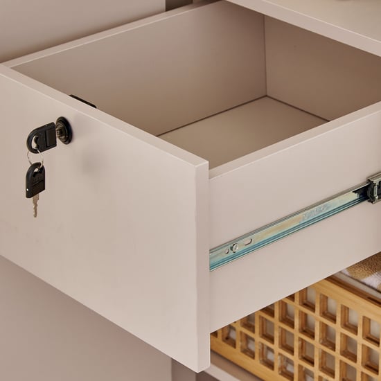 Vegas 3-Door Wardrobe with Mirror - Grey