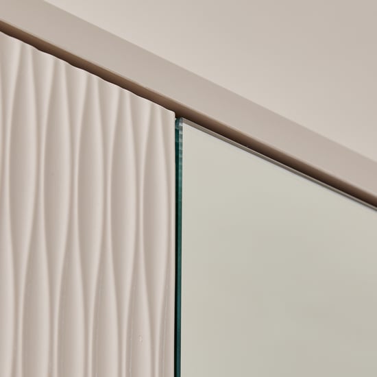 Vegas 3-Door Wardrobe with Mirror - Grey