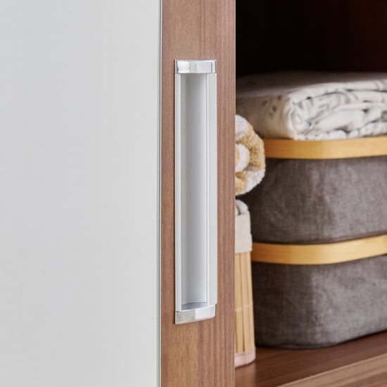 Helios Alton 2-Door Sliding Wardrobe with Mirror - Walnut