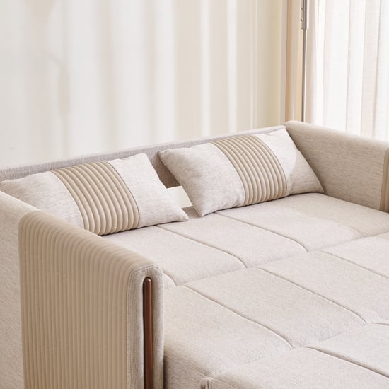 Bogota NXT Fabric 2-Seater Sofa Bed with Cushions - Beige