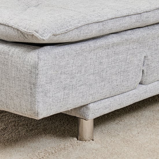 Claudia Fabric 3-Seater Sofa Bed cum Lounger - Grey