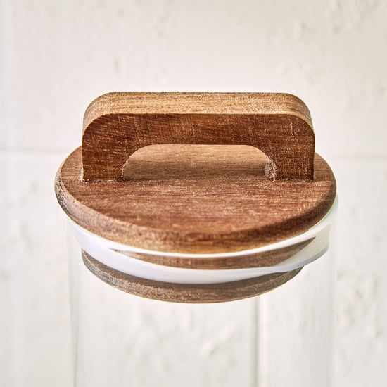 Chefs Pride Marcus Borosilicate Glass Jar with Acacia Wood Lid - 280ml