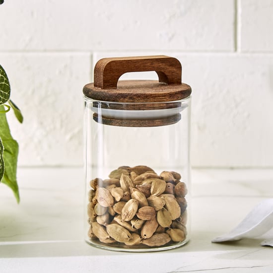 Chef's Pride Marcus Borosilicate Glass Jar with Acacia Wood Lid - 200ml