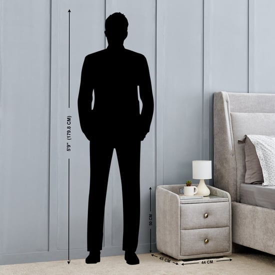 Stellar Elite Sophia Bedside Table with Drawers - Grey