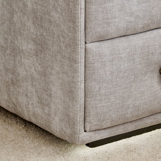 Stellar Elite Sophia Bedside Table with Drawers - Grey