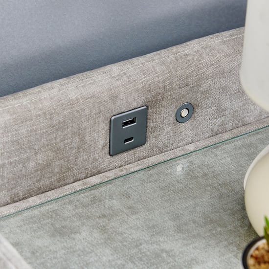Stellar Elite Sophia Bedside Table with Drawers - Grey