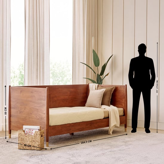 Amanda Acacia Wood Day Bed - Walnut