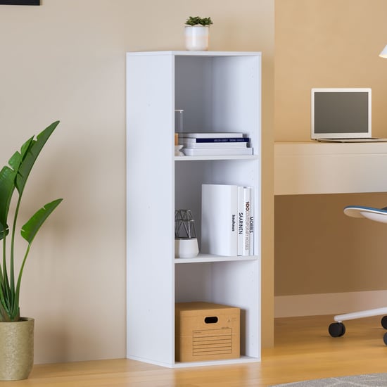 Helios Soho 3-Tier Open Book Shelf - White