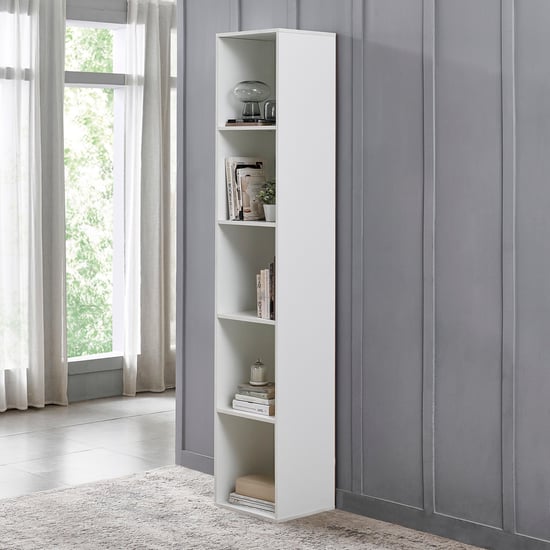 Helios Soho 5-Tier Multipurpose Open Cabinet - White