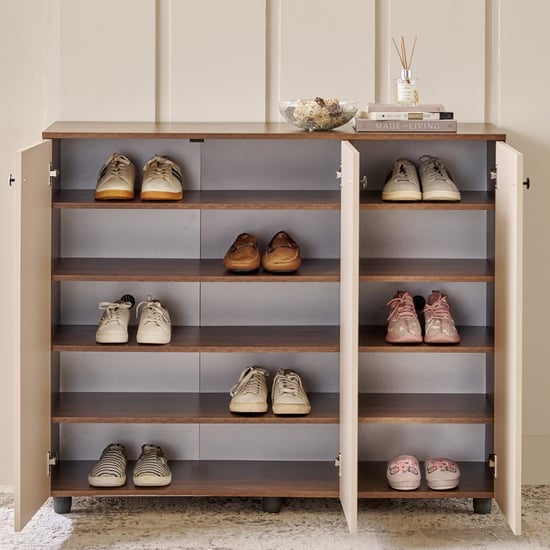 Addison 20 Pair Shoe Cabinet - Walnut