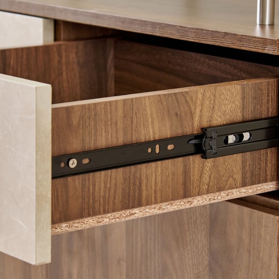 Addison 18 Pair Shoe Cabinet with Drawers - Walnut