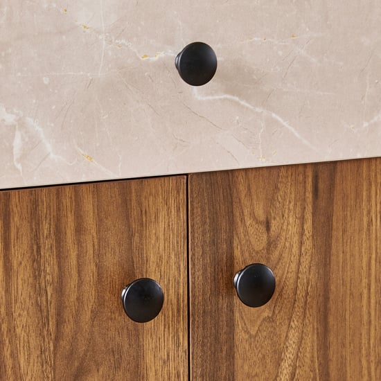 Addison 18 Pair Shoe Cabinet with Drawers - Walnut