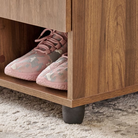 Addison 22 Pair Shoe Cabinet with Drawer - Walnut