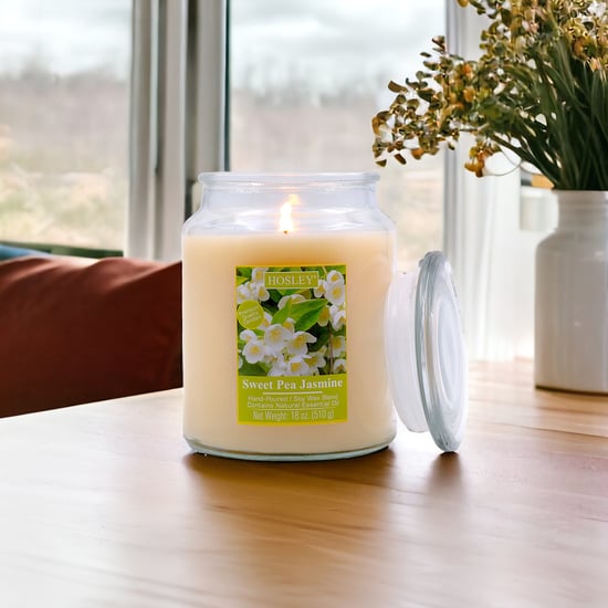 HOSLEY Sweet Pea Jasmine Scented Jar Candle