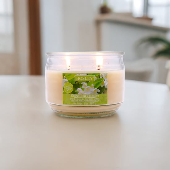 HOSLEY Sweet Pea Jasmine Scented Jar Candle