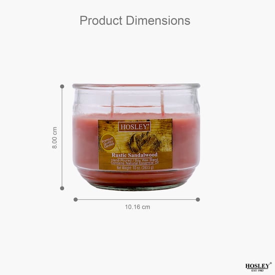 HOSLEY Rustic Sandalwood Scented Jar Candle