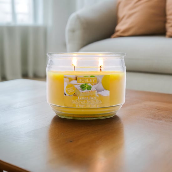 HOSLEY Lemon Bar Scented Jar Candle