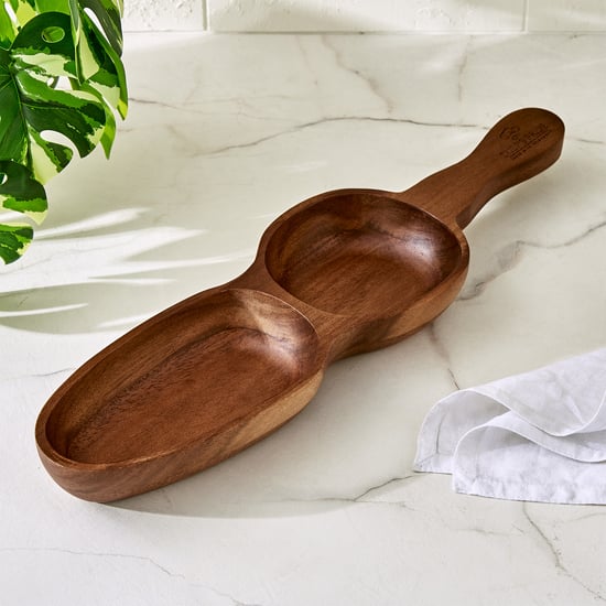 Chef's Pride Marion Acacia Wood Chip and Dip Platter