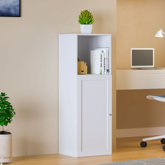 Helios Soho 1-Door Book Cabinet - White