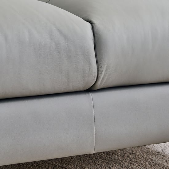 Terraroza Half Leather 3+2 Seater Sofa Set with Cushions - Grey