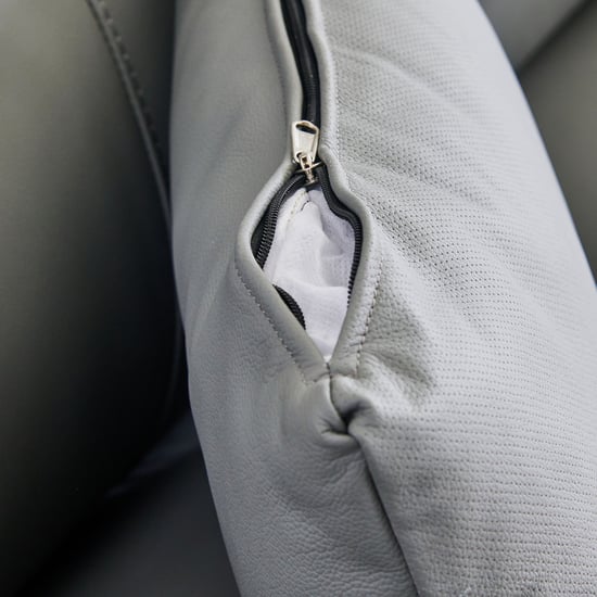 Terraroza Half Leather 3+2 Seater Sofa Set with Cushions - Grey