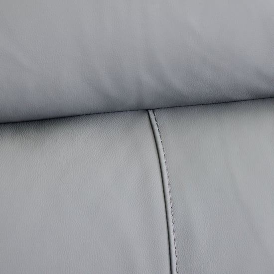 Terraroza Half Leather 3+1+1 Seater Sofa Set with Cushions - Grey